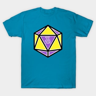 Nonbinary Pronoun Pride D20 Xe/Xir T-Shirt